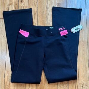 NWT Fila Black and Pink Leggings for Active Wear